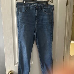 American Eagle Outfitters Women's Dark Blue Hi rise Jeggings